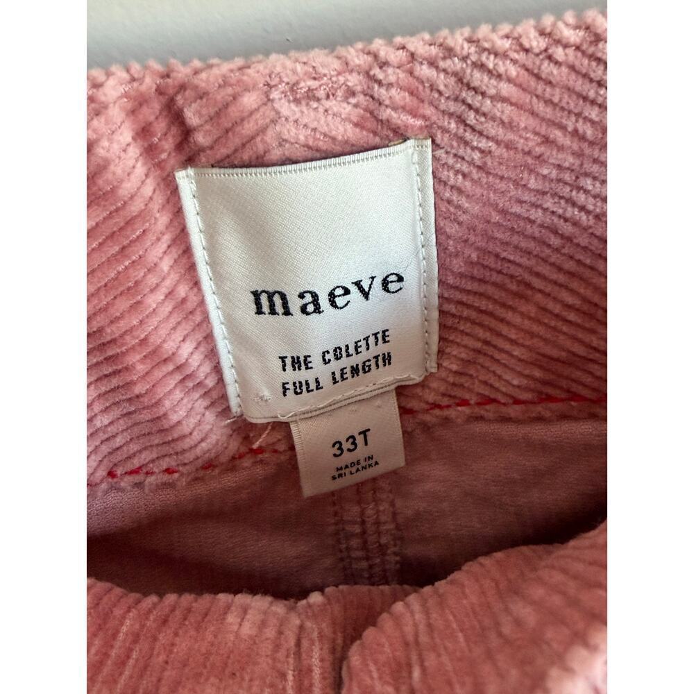 Maeve The Colette Corduroy Full-Length Wide-Leg Pants Light Pink Women's 33 Tall - Picture 8 of 11